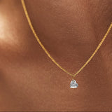 Floating Diamond Heart Necklace