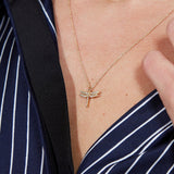 Diamond Dragonfly Necklace, Gold