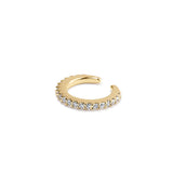 Alliance Ear Cuff, Gold with White Stones