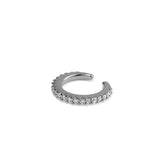 Alliance Ear Cuff, Black with White Stones