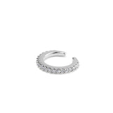 Alliance Ear Cuff, Silver with White Stones