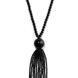 Black Tassel Necklace