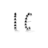 Bubble C-Hoops, Silver