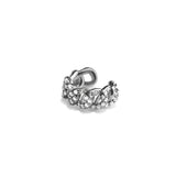 Curb Ear Cuff, Black with White Stones