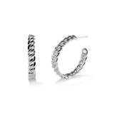 Curb Hoops 30 mm, Silver