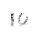 Curb Hoops 25 mm, Silver