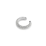 Multi Stone Ear Cuff, Silver with White Stones