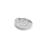 Pebble Ring, Silver with White Stones