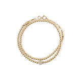 Gold Disc Double Bracelet