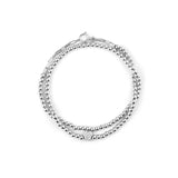 Silver Heart Double Bracelet