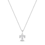 Petite Letter Necklace - Sterling SIlver & White Rhodium on Sterling Silver