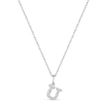 Petite Letter Necklace - Sterling SIlver & White Rhodium on Sterling Silver