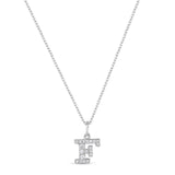 Petite Letter Necklace - Sterling SIlver & White Rhodium on Sterling Silver