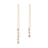 Pearl Earrings with gold chain