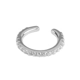 Alliance Ear Cuff, Silver with White Stones