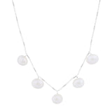 5 x Pearls Necklace, Silver
