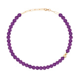 Amethyst Gold Bead Necklace