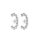 Bubble C-hoops, Silver