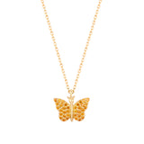Orange Butterfly Necklace