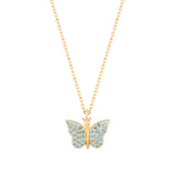 Aqua Butterfly Necklace