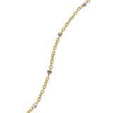 Disa Necklace, Gold with Silver Beads