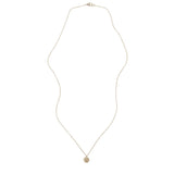 Large Diamond Disc Necklace, Gold
