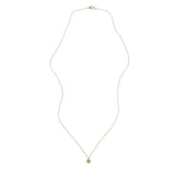 Small Diamond Disc Necklace, Gold