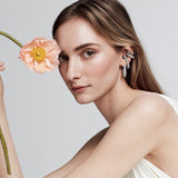 Bubble Ear Cuff, Silver - medium