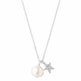 Pearl & Star Necklace, Silver