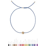 Tiny Bracelet with Gold Diamond Disc