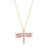 Light Purple Dragonfly Necklace