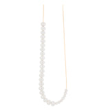 PEARLS. CHAINS. Delicate Necklace, Gold
