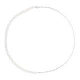 Half Pearls. Half Chain, Silver