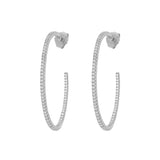 Hoops with Stones, Black with White Stones