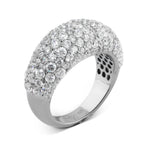 Sterling silver ring with cubic zirconia statement ring