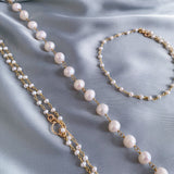 Small Pearls Ankle Chain, Gold