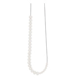 PEARLS. CHAINS. Delicate Necklace, Black