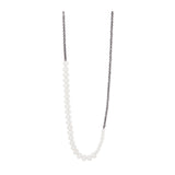 PEARLS. CHAINS. Necklace, Black