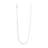 PEARLS. CHAINS. Necklace, Silver