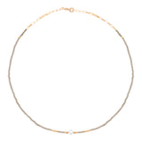 Smoky Quartz. Pearl. Necklace