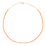 Orange. Pearl. Necklace