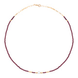 Garnet. Pearl. Necklace