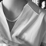 Pearls. Bolt. Necklace, Gold