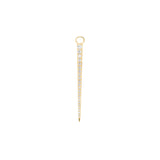 Spike Earring Pendant, Gold with White Stones