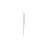 Spike Earring Pendant, Silver with White Stones