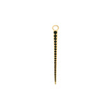 Spike Earring Pendant, Gold with Black Stones