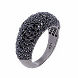 Pebble Ring, Black with Black Stones