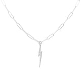 Bolt Chain Necklace, Silver