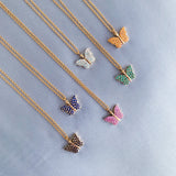 Orange Butterfly Necklace