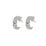 Sterling silver hoops chain look 16mm